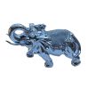 Ambrose Delightfully Extravagant Chrome Plated Elephant with Embedded Crystal Saddle (11.5"L x 5"W x 8.5"H)