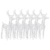 Christmas Reindeers 6 pcs Warm White 240 LEDs Acrylic