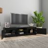 TV Cabinet Black 55.1"x15.7"x14" Engineered Wood