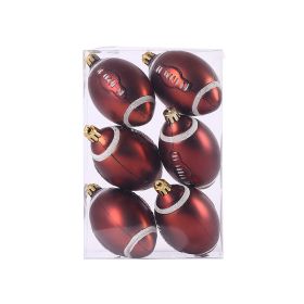 Holiday Dress Up 6cm Christmas Tree Decoration Pendant Football Basketball (Option: 6cm Rugby)