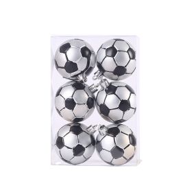 Holiday Dress Up 6cm Christmas Tree Decoration Pendant Football Basketball (Option: 6cm Football)