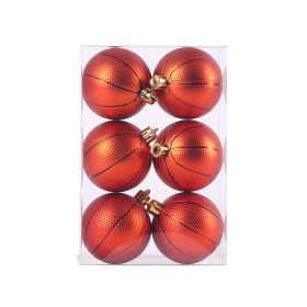 Holiday Dress Up 6cm Christmas Tree Decoration Pendant Football Basketball (Option: 6cm Basketball)