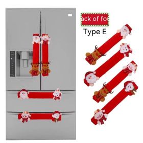 Christmas Refrigerator Handle Protective Cover (Option: E Style)