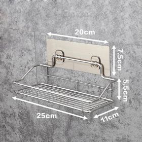 Stainless Steel Bathroom Rack Punch-free Kitchen (Option: S-S-Default Item)