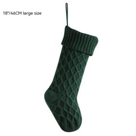 Christmas Socks Gift Bag Decoration Supplies Candy Bag (Option: Dark Green 46CM)