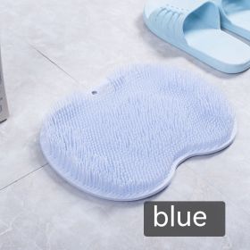 Lazy Chopping Straps Suction Cup Brush Back Bath Bathroom Foot Rub (Option: Blue-3PC)