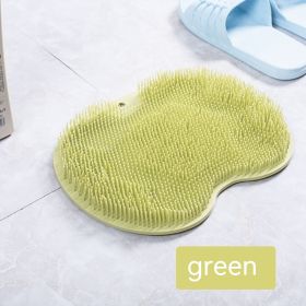 Lazy Chopping Straps Suction Cup Brush Back Bath Bathroom Foot Rub (Option: Green-3PC)