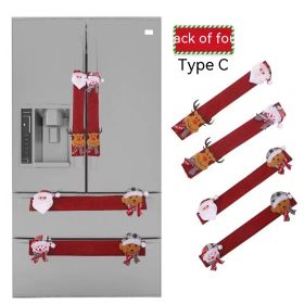 Christmas Refrigerator Handle Protective Cover (Option: Type C)