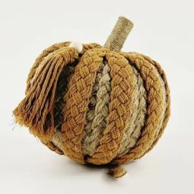 Halloween Simulation Cotton String Pumpkin Desktop Decoration (Option: Yellow Pumpkin)