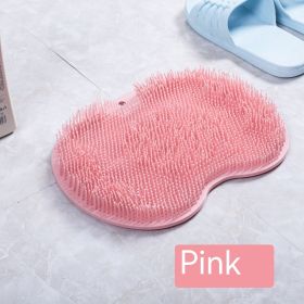 Lazy Chopping Straps Suction Cup Brush Back Bath Bathroom Foot Rub (Option: Pink-3PC)