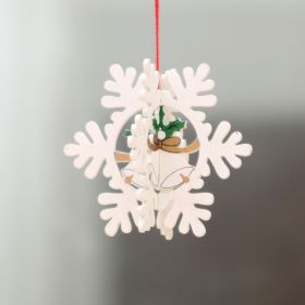 Hollow Christmas Tree Small Pendant (Option: White Snowflake)