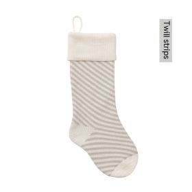 Knitted Christmas Gift Decorative Socks (Option: Linen Fine Lines)