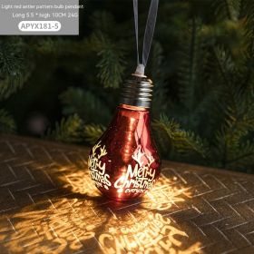 Christmas Ball Decorations Creative Christmas Tree Electroplating (Option: Red Letter 24G)