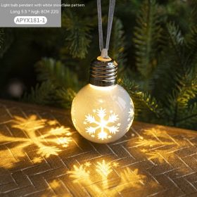 Christmas Ball Decorations Creative Christmas Tree Electroplating (Option: White Snowflake 22G)