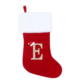 Christmas Letter Christmas Stockings Decorative Pendant (Option: Middle Letter E)