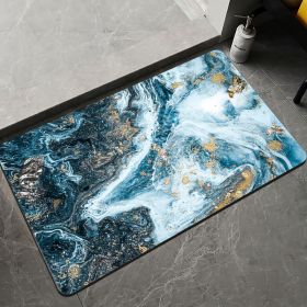 Marble Pattern Soft Diatom Ooze Absorbent Floor Mat (Option: Marbling 4-50x80cm)