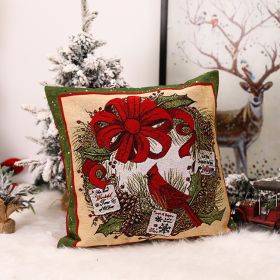 Christmas Square Pillow Cover Home Christmas Decorations (Option: AGS12 D)