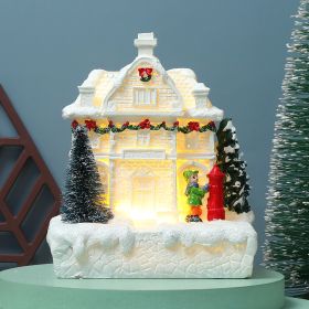 Light-emitting Small House White Warm Light Cabin Christmas Decorations (Option: Small House Type B)