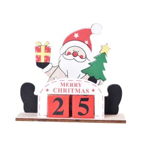 Christmas Painted Wooden Creative DIY Calendar Assembly Gift Decoration Ornaments (Option: Elderly)