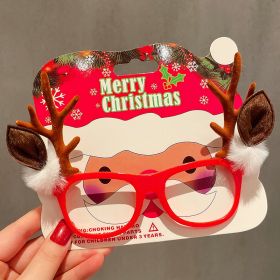 Christmas Glasses Frame Female Elk Dress Up Gift Party Glasses (Option: 83 Fluffy Coffee Ear)