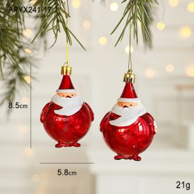 Christmas New Decorations Santa Claus Donut Camera Owl Red Shaped Decorative Small Pendant (Option: Santa C2)