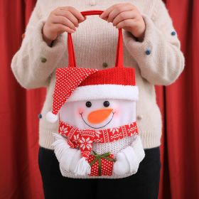 Christmas Eve Flip Hat Cartoon Portable Gift Bag (Option: CD94 Snowman)