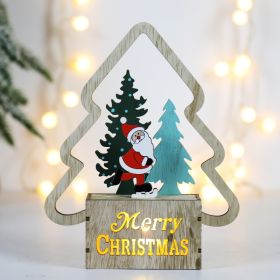 Christmas Decorations Wooden Scene Layout (Option: Large Christmas Tree Old Man)