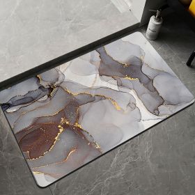 Marble Pattern Soft Diatom Ooze Absorbent Floor Mat (Option: Marbling 5-50x80cm)