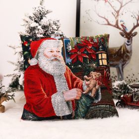 Christmas Square Pillow Cover Home Christmas Decorations (Option: AGS11 Type B)