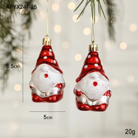 Christmas New Decorations Santa Claus Donut Camera Owl Red Shaped Decorative Small Pendant (Option: Santa F2)