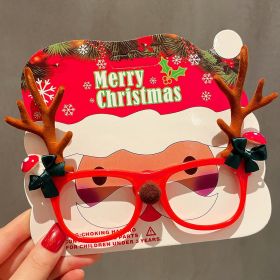 Christmas Glasses Frame Female Elk Dress Up Gift Party Glasses (Option: 85 Mushroom Bow Antlers Brown)