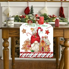 Christmas Decorations 178cm Forest Man Linen Table Runner (Option: Gingerbread Man)