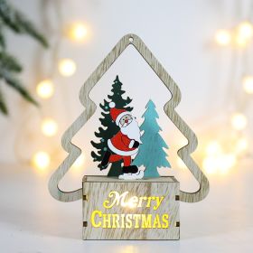 Christmas Decorations Wooden Scene Layout (Option: Small Christmas Tree Old Man)