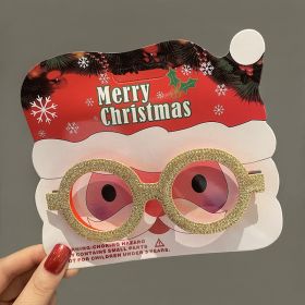 Christmas Glasses Frame Female Elk Dress Up Gift Party Glasses (Option: Gold Glasses Frame)