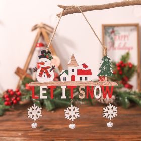 Christmas Wooden Pendant Color Welcome Board (Option: RC90 Christmas Snowman)