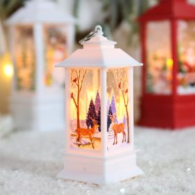 Christmas Candlestick Old Man Snowman Decoration Small Night Lamp (Option: Small White Deer)