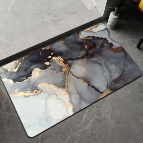 Marble Pattern Soft Diatom Ooze Absorbent Floor Mat (Option: Marbling 1-50x80cm)