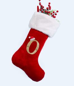 Christmas Letter Christmas Stockings Decorative Pendant (Option: Middle Letter O)