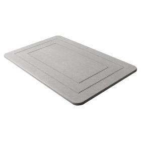 Bathroom Mats Diatom Ooze Hard Pad Non-slip Absorbent Diatomite Entrance Toilet Bathroom Step Mat (Option: Gray Return-60x39CM)