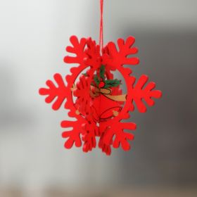 Hollow Christmas Tree Small Pendant (Option: Red Snowflake)