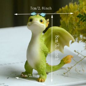 1pc Miniature Fairy Garden Figurines, Cute Resin Dragon Statue, Mini Dragon Reading Figurine, Mini Pink Dragon And Baby Statue, Fairy Garden Decor, Fo (Items: Majestic Dragon)