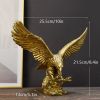 NORTHEUINS American Resin Golden Eagle Statue Art Animal Model Collection Ornament Home Office Desktop Feng Shui Decor Figurines