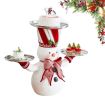 Snowman Santa Claus Snack Tray Snack Rack