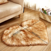 1pc Heart-Shaped Faux Sheepskin Area Rug - Soft and Plush Carpet for Home, Bedroom, Nursery, and Kid's Room - Perfect for Home Decor and Comfort