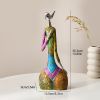 Modern Abstract Art Woman Sculpture Figurines Creative Home Decor Colorful Abstract Painted Statues Living Room Table Decor Gift