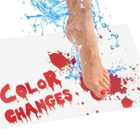 Bloody Bath Mat Novelty Prank Gifts 40*70cm (Color: White)