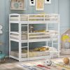 Twin over Twin over Twin Triple Bunk Bed,Gray