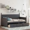 Wood Daybed with Three Drawers ; Twin Size Daybed; No Box Spring Needed ; White