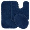 3 Piece Shaggy Nylon Washable Bathroom Rug