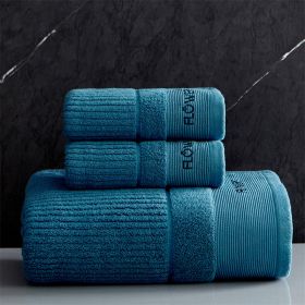 Hotel Style High-end Towels And Bath (Option: Lake Blue-34x76)